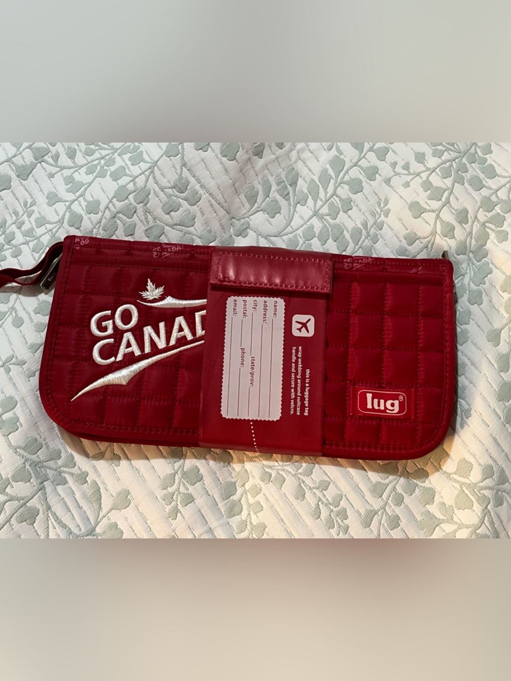 LUG Red Quilted "Go Canada" Passport/Document Holder 🇨🇦